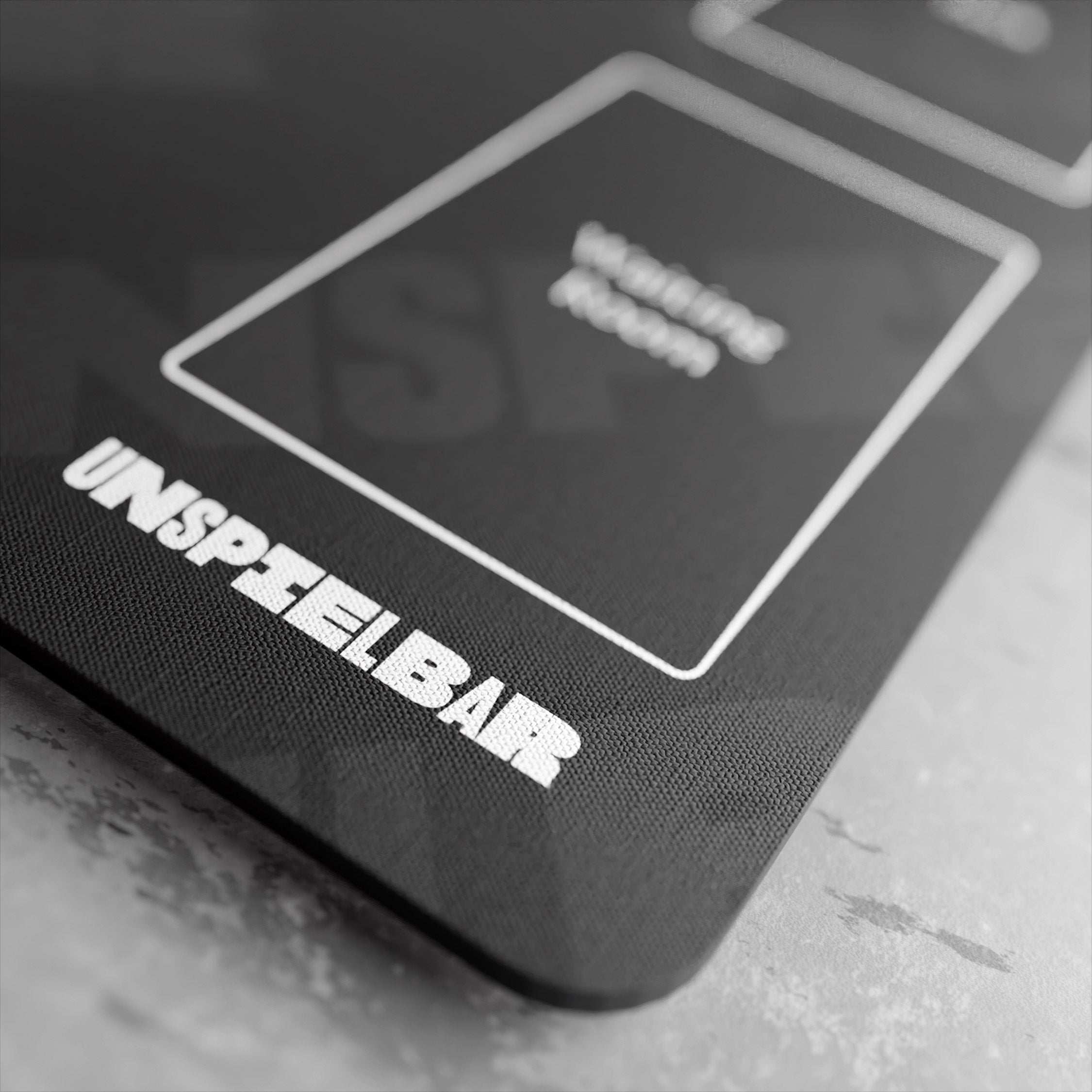 "CUSTOM" Neoprene Playmat (White Black)