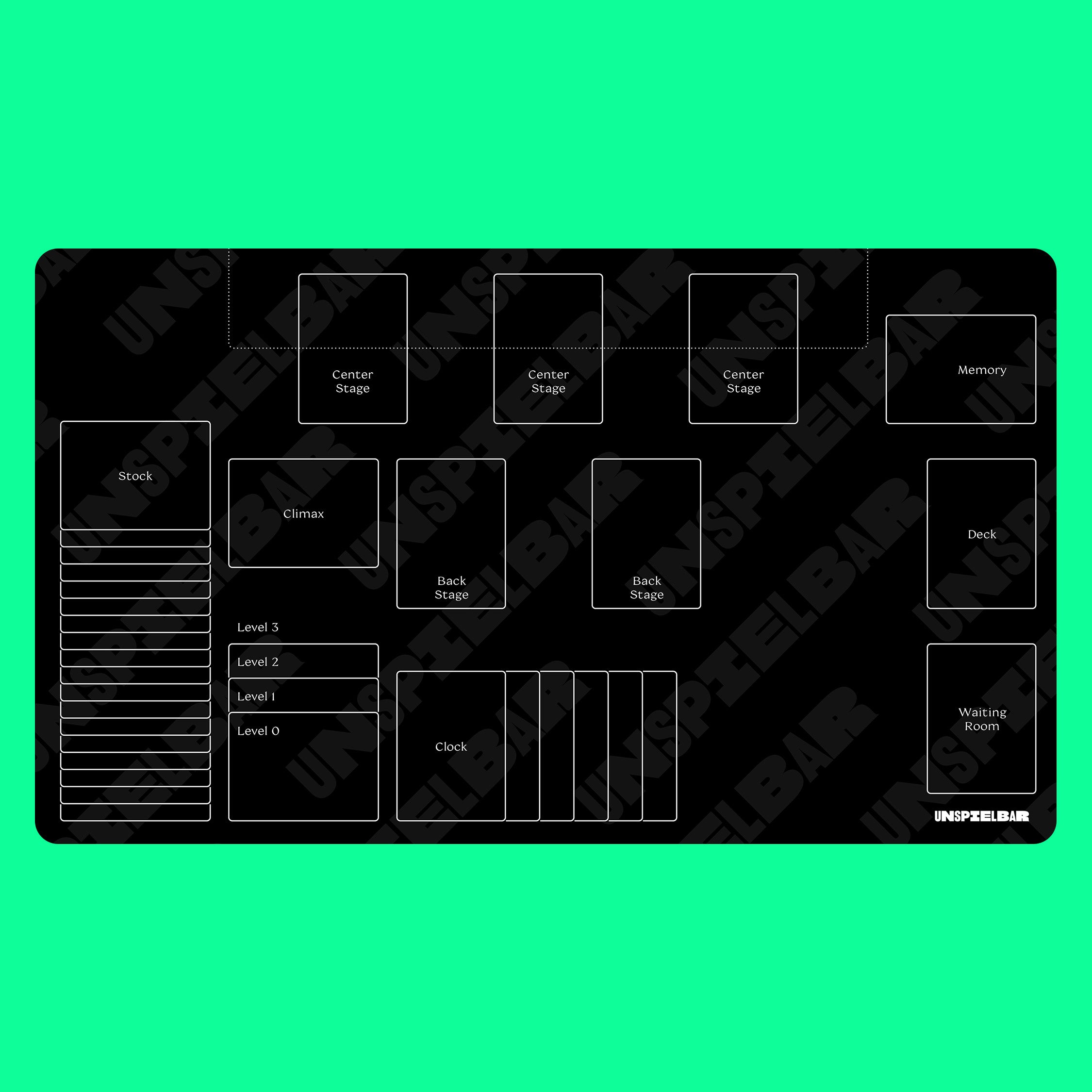 "CUSTOM" Neoprene Playmat (White Black)