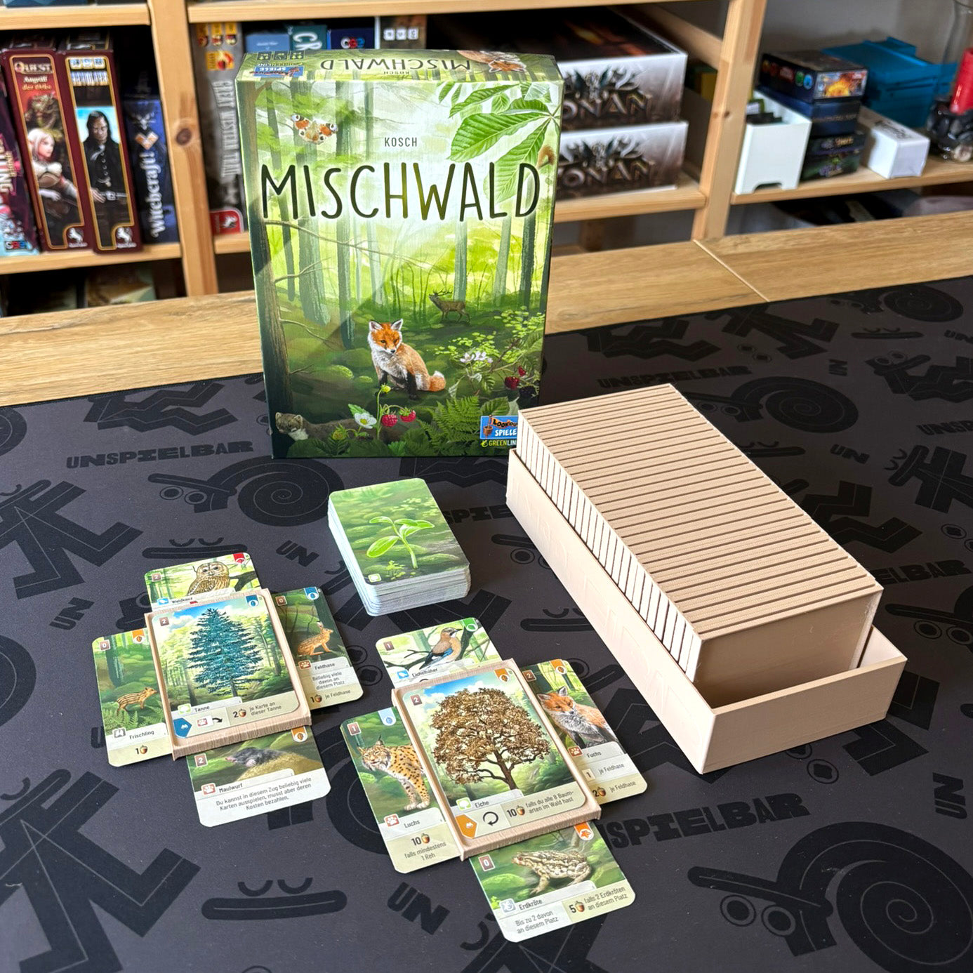 "MISCHWALD" Premium Kartenhalter + Kartenturm Set