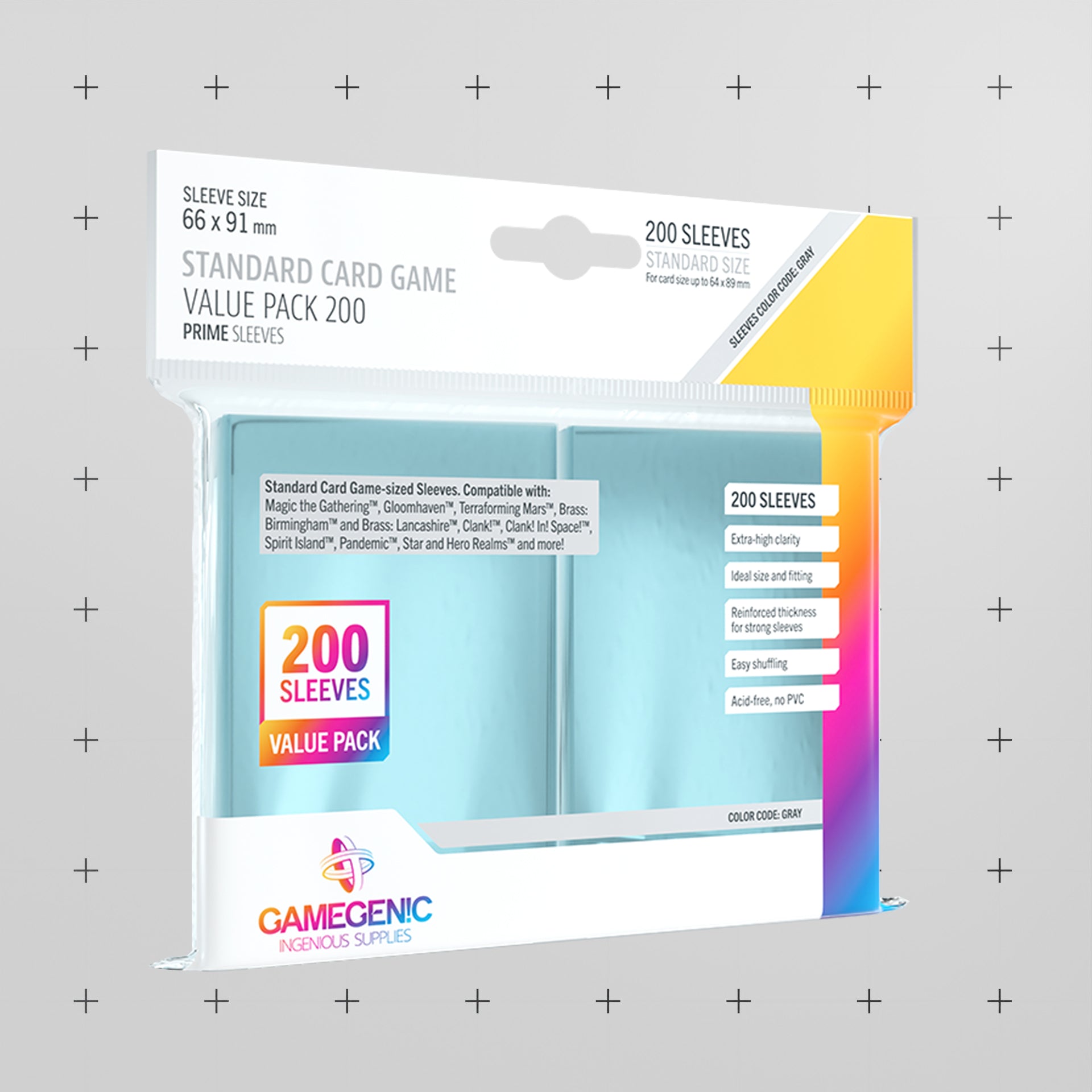 PRIME Sleeves Clear Standard Card Game Value Pack 200 PRIME Sleeves Clear Standard Card Game Value Pack 200