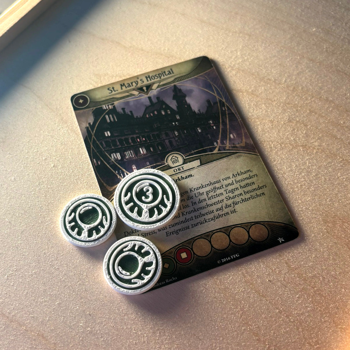 "ARKHAM HORROR: DAS KARTENSPIEL" 3D Hinweis-Token Set