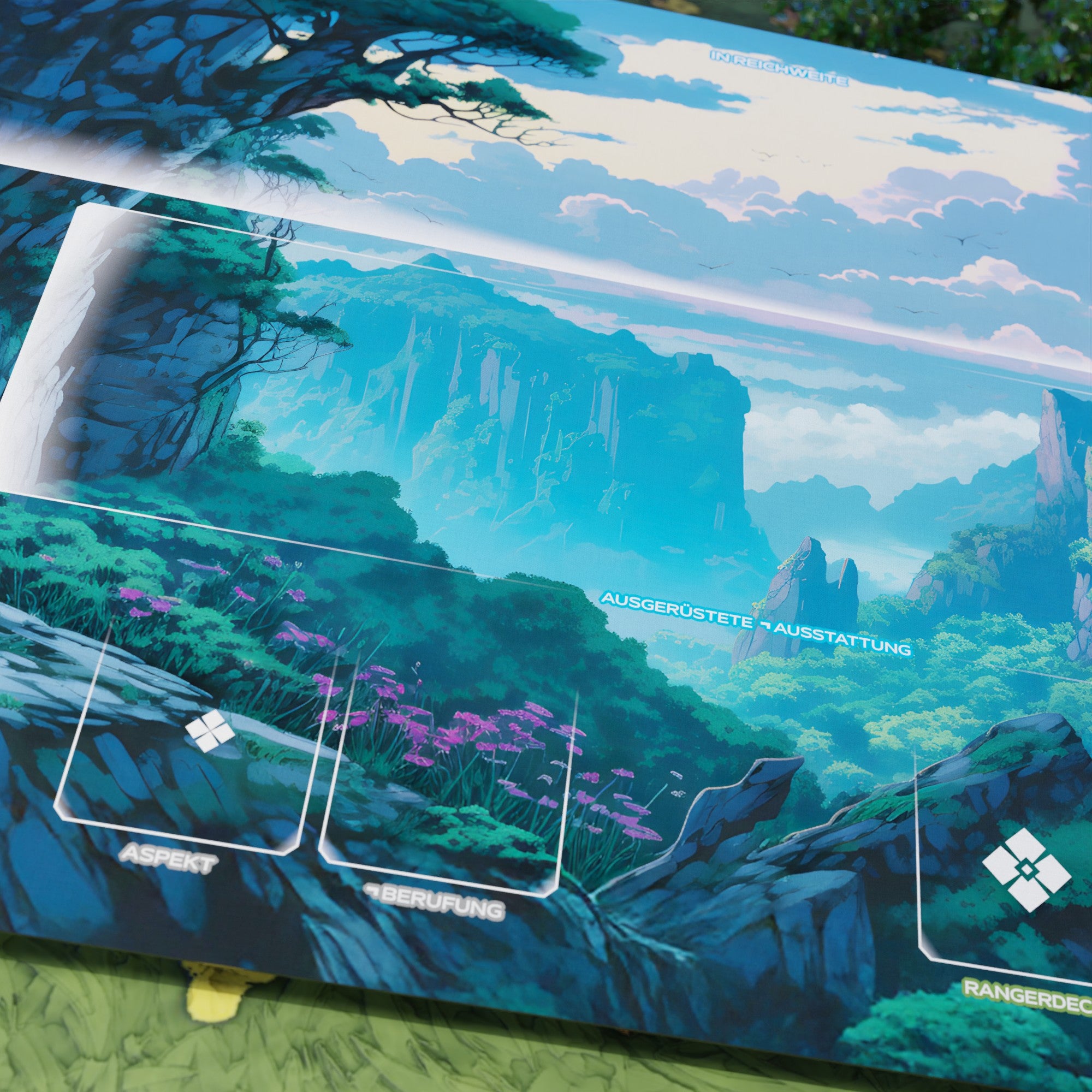 "SOLARPUNK RANGER" Neoprene Playmat (Mountain Ranger)