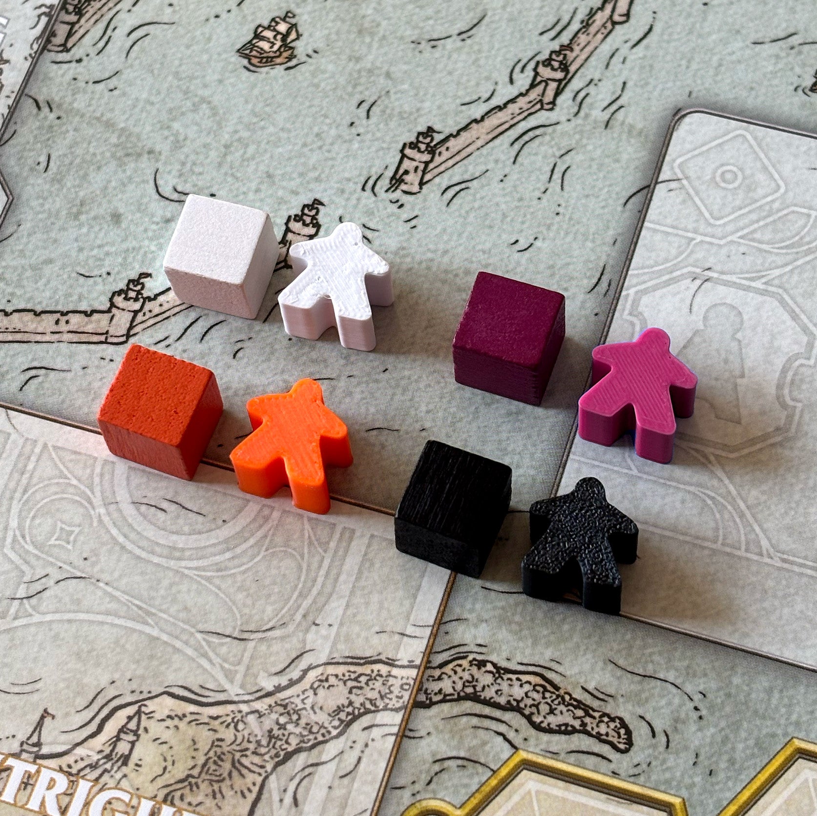 "LORDS OF WATERDEEP" Premium Meeple Upgrade Set