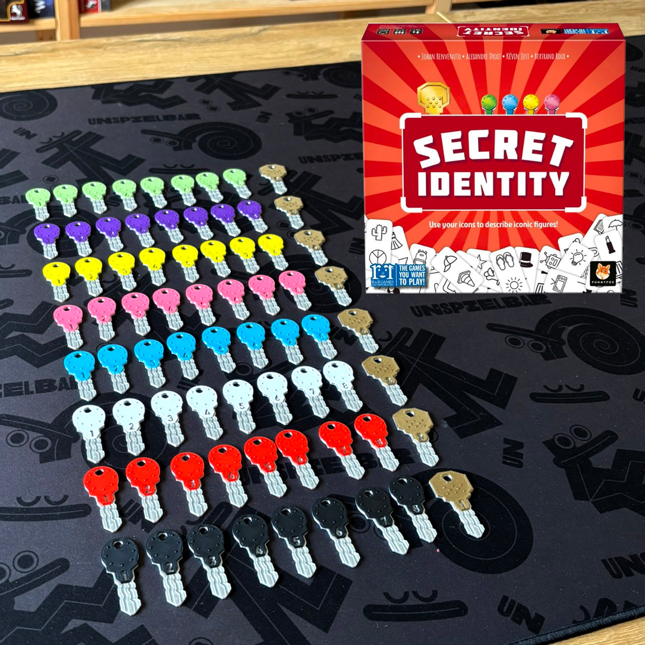 "SECRET IDENTITY" Premium Schlüssel Token Set