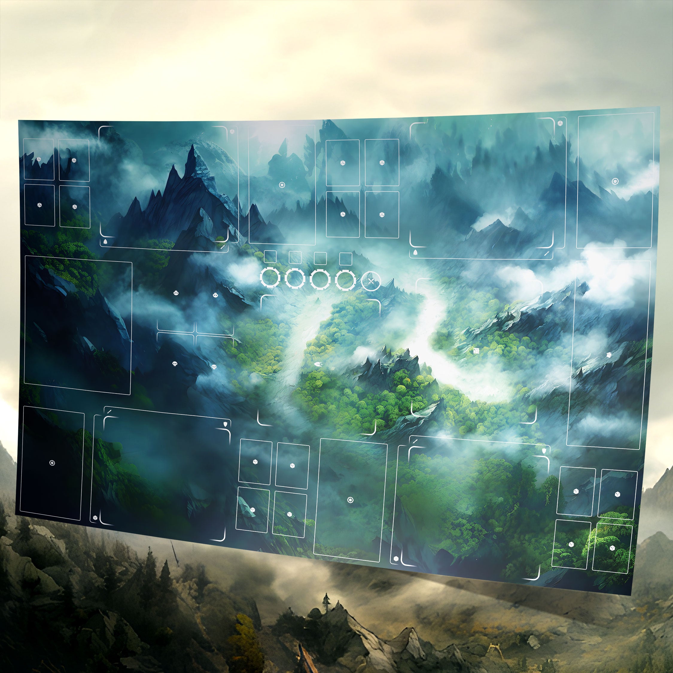 Tapis de jeu pour 4 joueurs "TOO MANY BONES" (goulot d'étranglement aventureux)