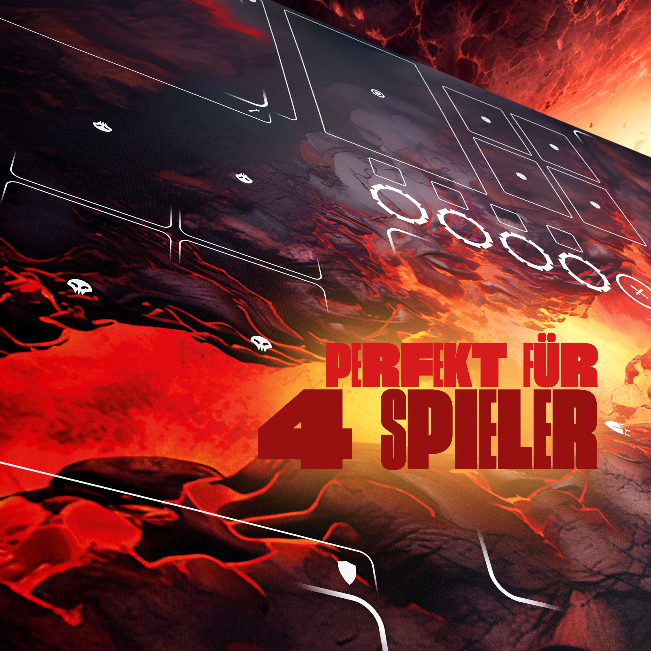 "ZU VIELE KNOCHEN" 4-Spieler Playmat (Unzerbrechliches Magma)