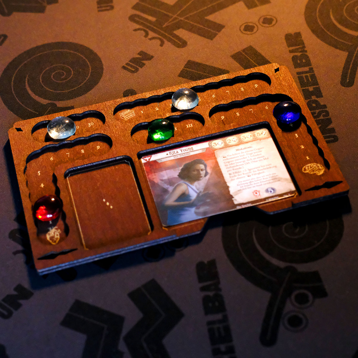 arkham horror card game player board LCG